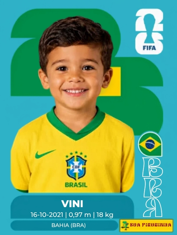 Figurinha personalizada estilo álbum da Copa